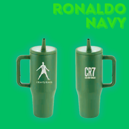 Ronaldo Stainless Steel 40oz (1182 mls) Tumbler w/Handle (Navy)