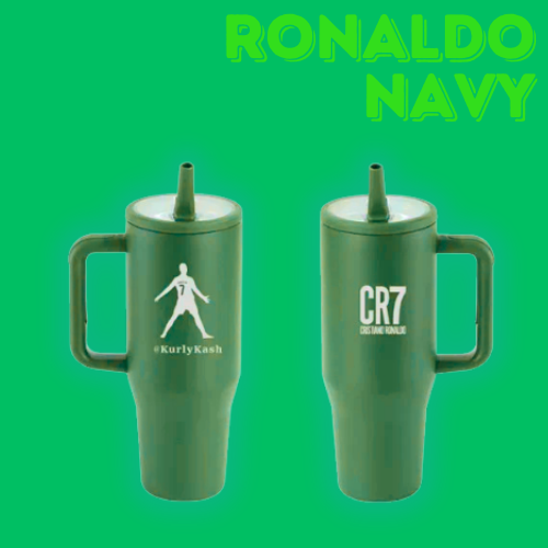 Ronaldo Stainless Steel 40oz (1182 mls) Tumbler w/Handle (Navy)